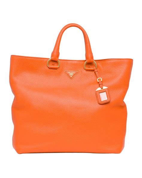 prada orange tote